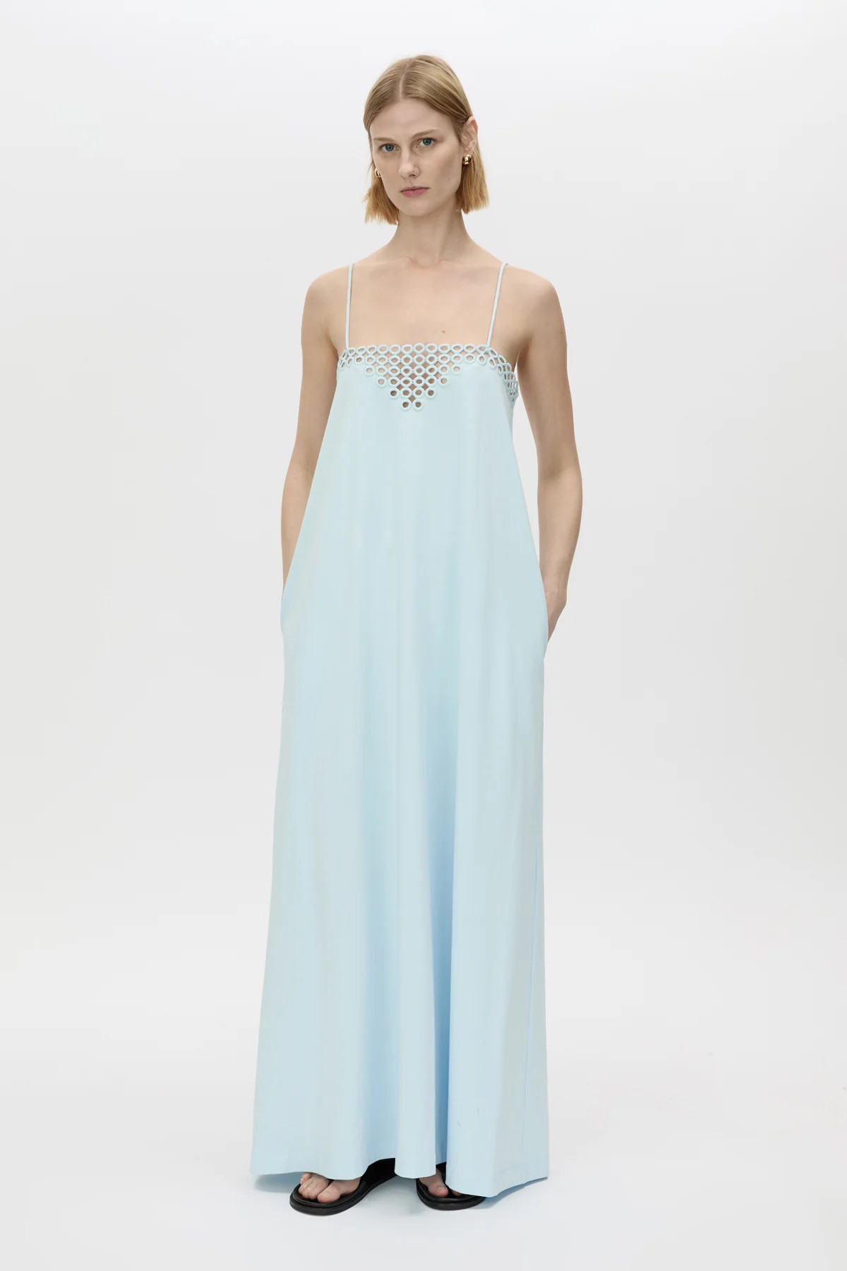 Lolani Embroidered Maxi Dress in Ice Blue - CAMILLA AND MARC® C&M | CAMILLA AND MARC (ANZ)