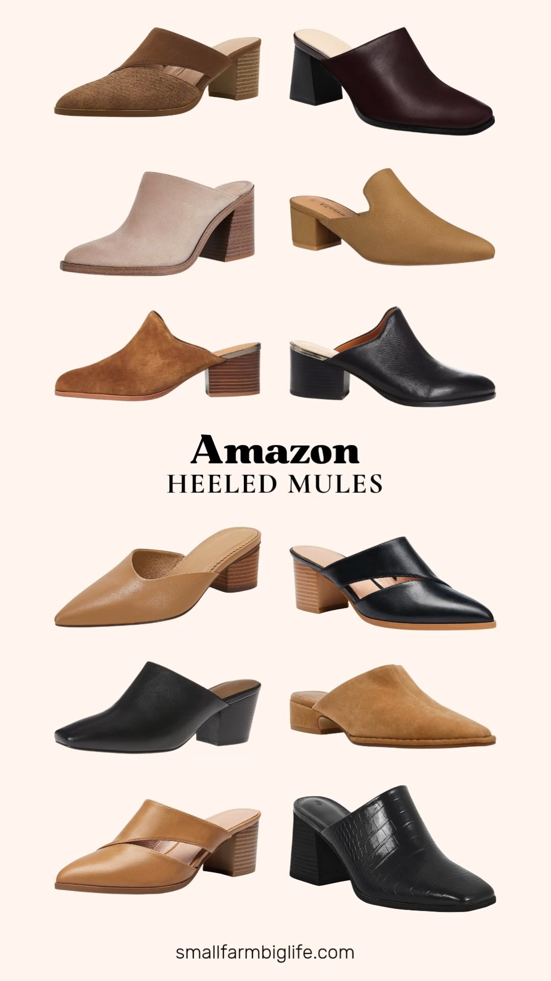 Heeled mules are the easiest way to elevate a fall outfit without sacrificing comfort, and this lineup has a chunky heel option for every style. The camel suede square toe mules and the reddish brown chunky stacked heel clogs both bring a warm neutral tone that works with jeans, trousers, or a dress.

For pointed toe styles, the Allegra K camel mules and the Coutgo camel brown V cut mules both have a chunky block heel that keeps them comfortable enough for a full day, whether that's the office or date night. The Syktkmx cutout backless mules in black, brown, and camel brown add a little extra detail with a stacked heel and closed toe.

If you love a statement print, the black crocodile chunky heel mules bring instant texture to a simple outfit. For something classic, the Amazon Essentials square toe mules and the JeimPoey beige grey stacked block heel mules are both easy, versatile options that work for nearly any fall look. The cognac suede block heel mules round things out with a retro inspired silhouette that's perfect for office or homecoming style outfits.

#amazonfashion #heeledmules #fallshoes #amazonfinds #falloutfits 

 #LTKootd #LTKOver40 #LTKWorkwear