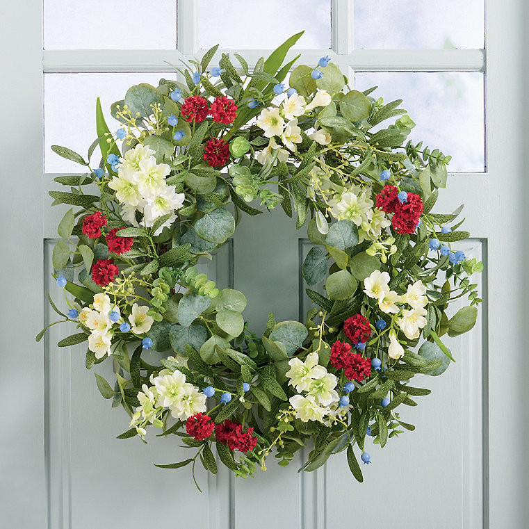 Patterson Patriotic Wreath, 26" - Grandin Road | Grandin Road