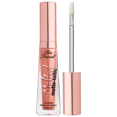 Too Faced Melted Matte-Tallic Liquified Metallic Matte Lipstick Pillow Talk .23 oz | Sephora (US)