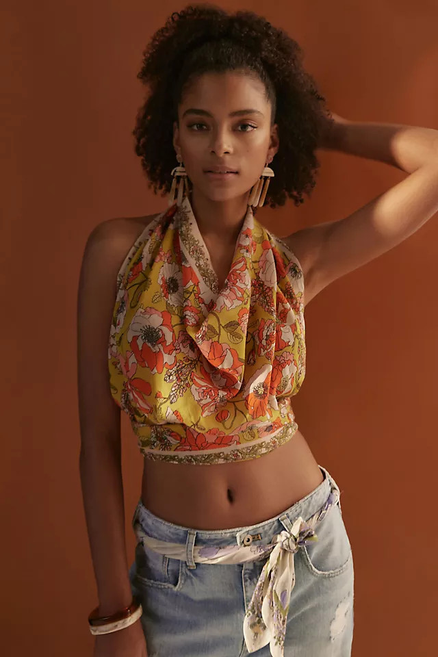 Large Floral-Print Scarf | Anthropologie (US)