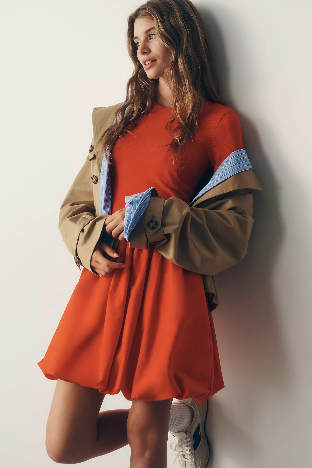 Daily Practice Drop-Waist Bubble Mini Dress | Anthropologie (US)