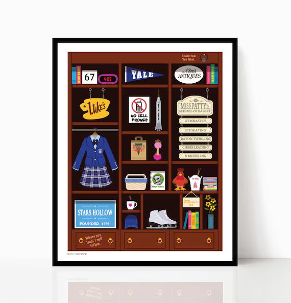 Gilmore Girls Bookcase Art Print Poster | Etsy | Etsy (US)