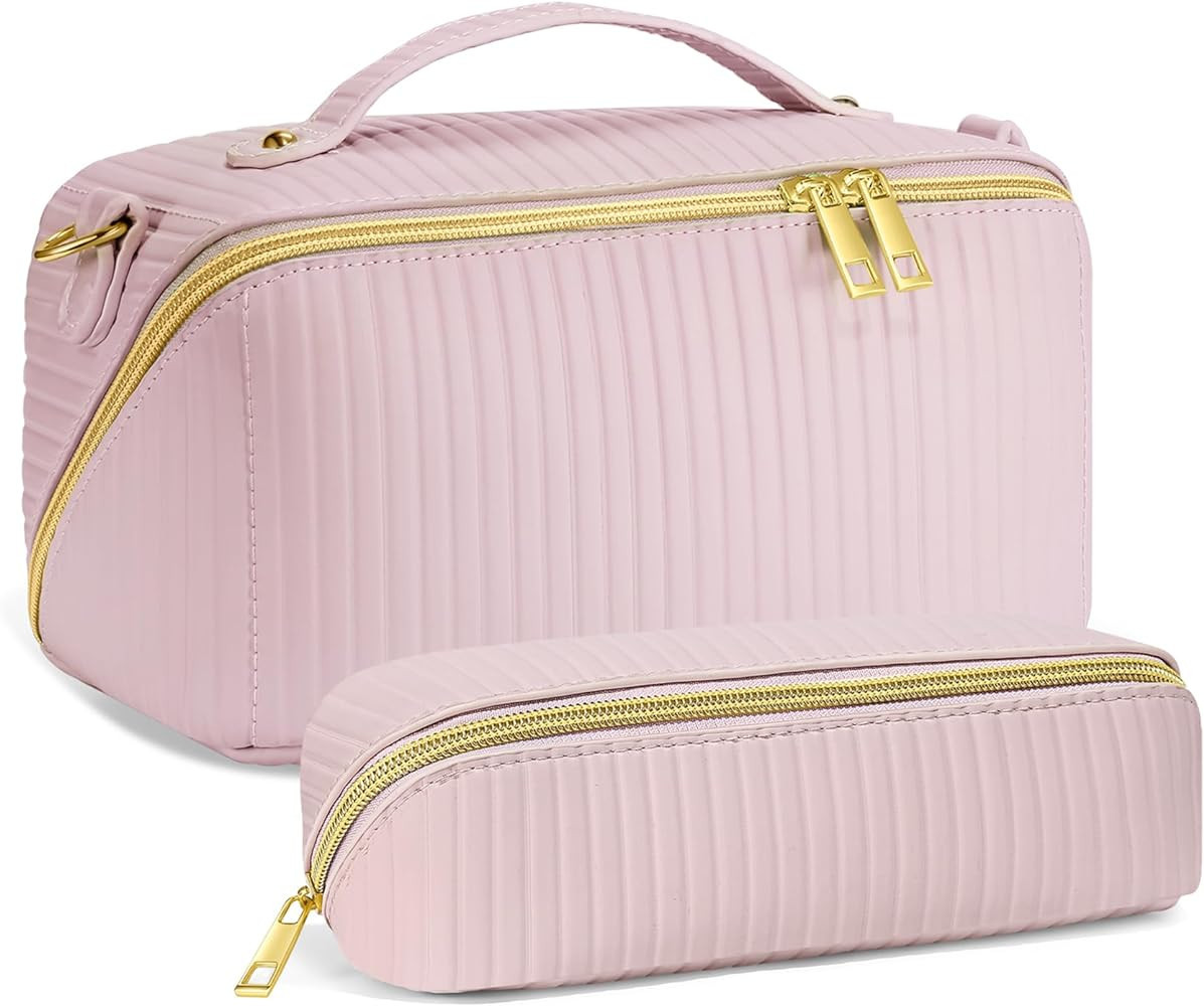 YOOLIFE Makeup Bag Makeup Brush Bag, Cosmetic Bag Gifts for Teen Girls Birthday Gifts Women Bride... | Amazon (US)