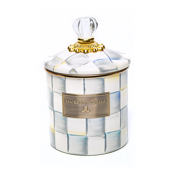 MacKenzie-Childs Sterling Check Small Canister | MacKenzie-Childs