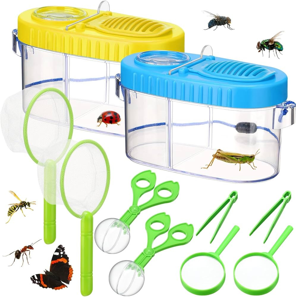 Halloscume 2 Sets Bug Catcher Kit Outdoor Toy Gift for Kids Outdoor Explorer Kit Kids Bug Catchin... | Amazon (US)