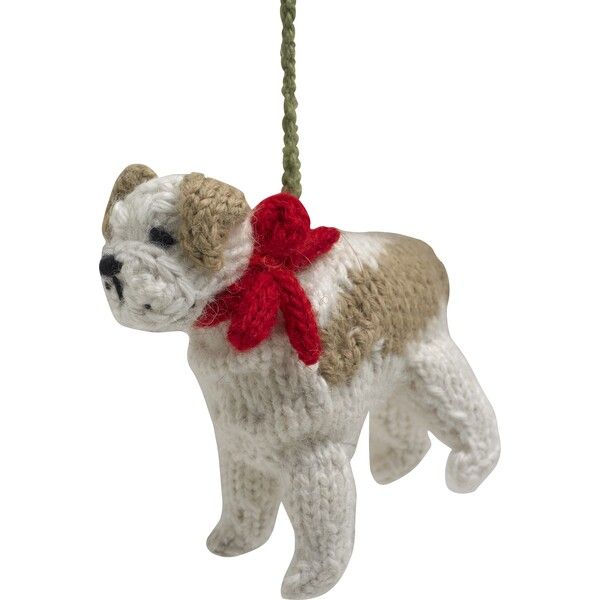 Hand Knit Alpaca Wool Christmas Ornament, Bulldog - Arcadia Home Ornaments & Toppers | Maisonette | Maisonette