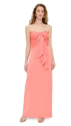 AMUR Women's Diana Cutout Bow Combo Gown, Peach Sky | Amazon (US)