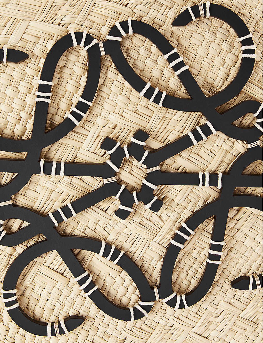 LOEWE Loewe Paula’s Ibiza Anagram palm-woven and leather tote bag | Selfridges