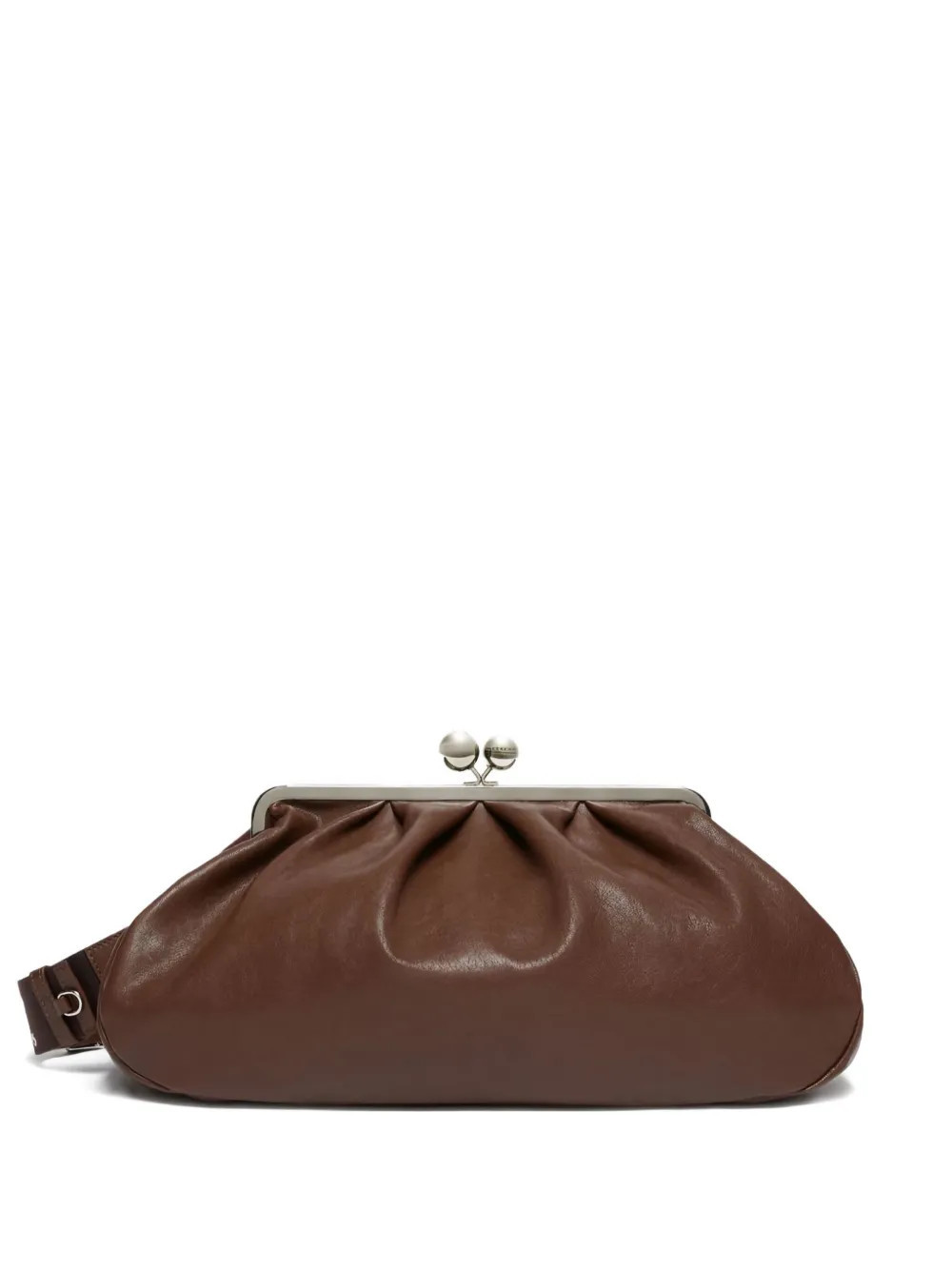 Weekend Max Mara large Pasticcino leather clutch bag - Brown | Farfetch Global