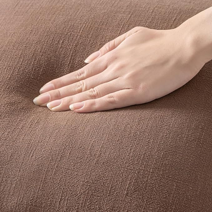 MIULEE Boho Farmhouse Pillow Covers Decorative Neutral Linen Throw Pillow Covers Set of 2 Dark Co... | Amazon (US)