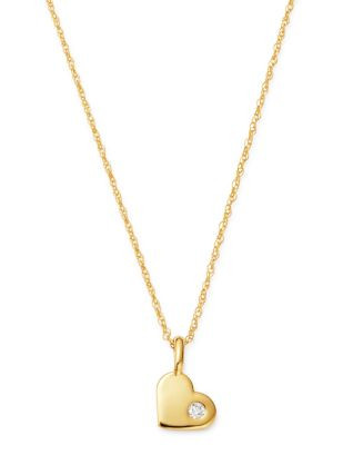Bloomingdale's Fine Collection Diamond Heart Pendant Necklace in 14K Yellow Gold, 0.03 tcw | Bloo... | Bloomingdale's (AU)