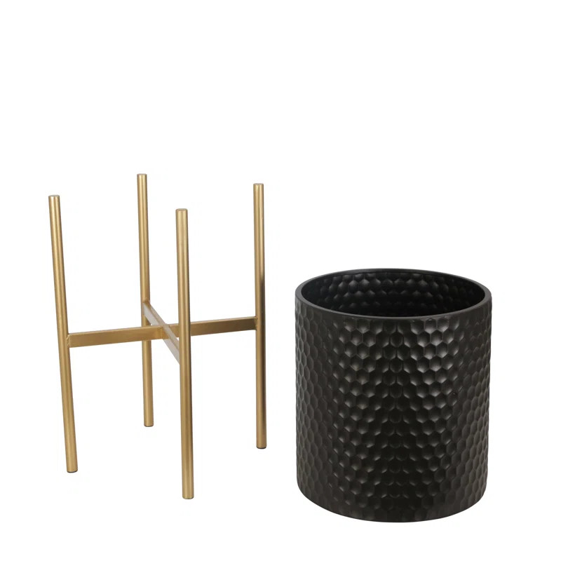 Aiken 2 - Piece Iron Pot Planter Set | Wayfair North America