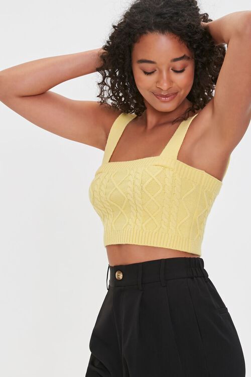 Cable Sweater-Knit Crop Top | Forever 21 (US)