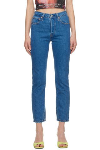 Blue 501 Original Cropped Jeans | SSENSE