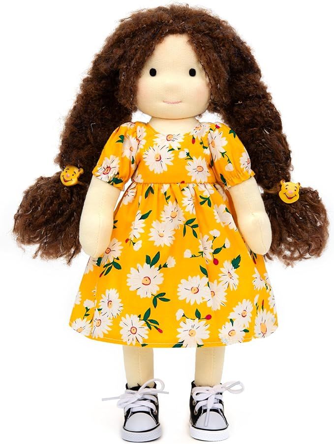 BlissfulPixie Handmade Waldorf Doll- Dagmar 12", Soft Girl Rag Doll with Cute Stuffed Plush, Idea... | Amazon (US)