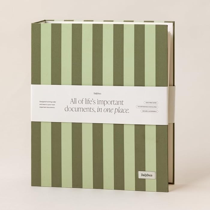 Document Organizer Binder – Premium Linen Folder System with Full & Half-Page Envelopes for Imp... | Amazon (US)