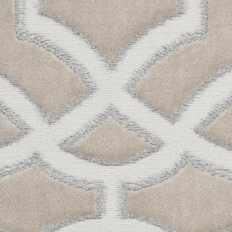 Joli Geometric Beige/White Area Rug | Wayfair North America