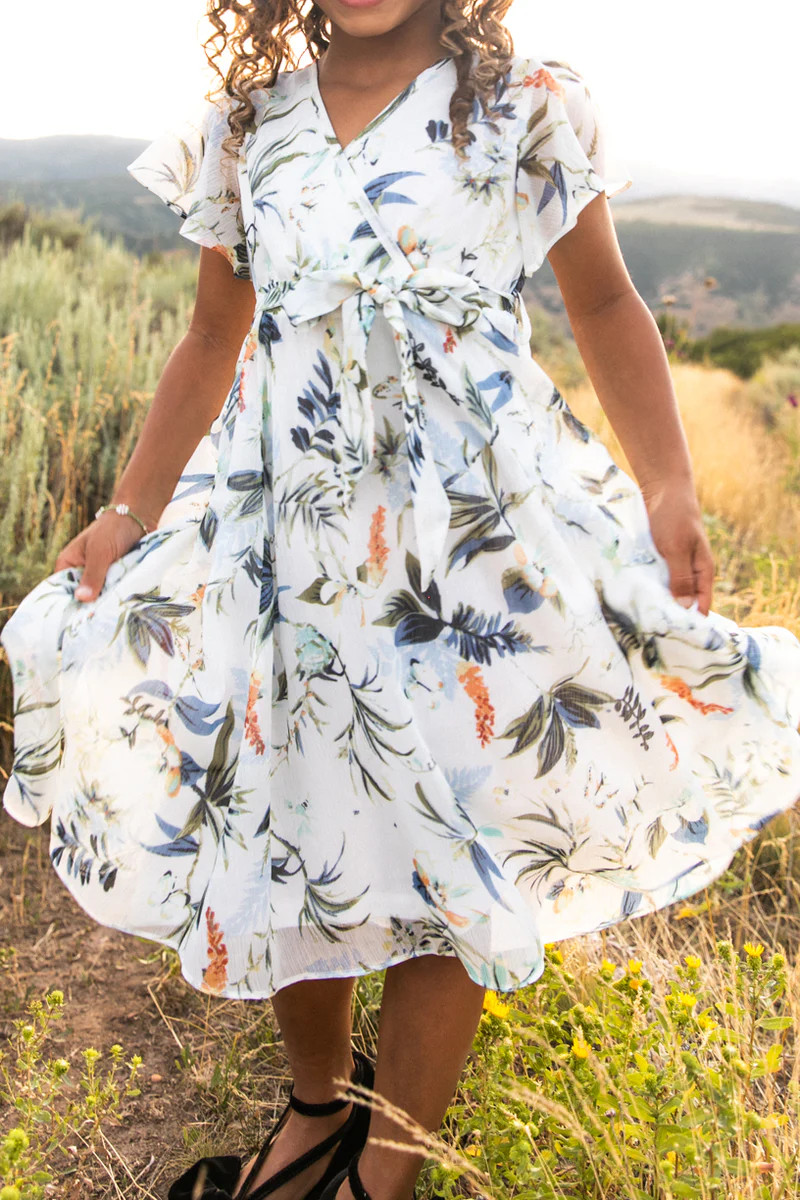 Mini Lyla Dress in Ivory Floral | Ivy City Co