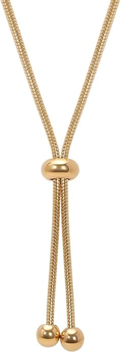 Jude Jewelers Stainless Steel Beaded Adjustable Long Tassel Dress Sweater Chain Necklace | Amazon (US)