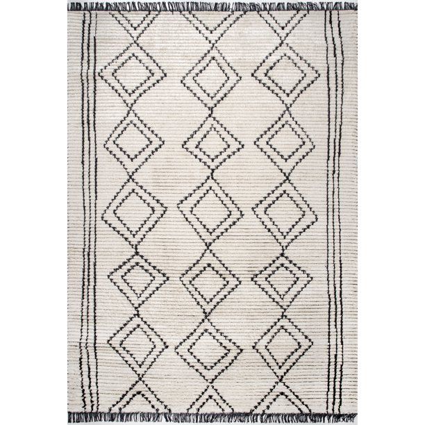 nuLOOM Tayah Soft Shag Moroccan Diamond Fringe Area Rug - Walmart.com | Walmart (US)