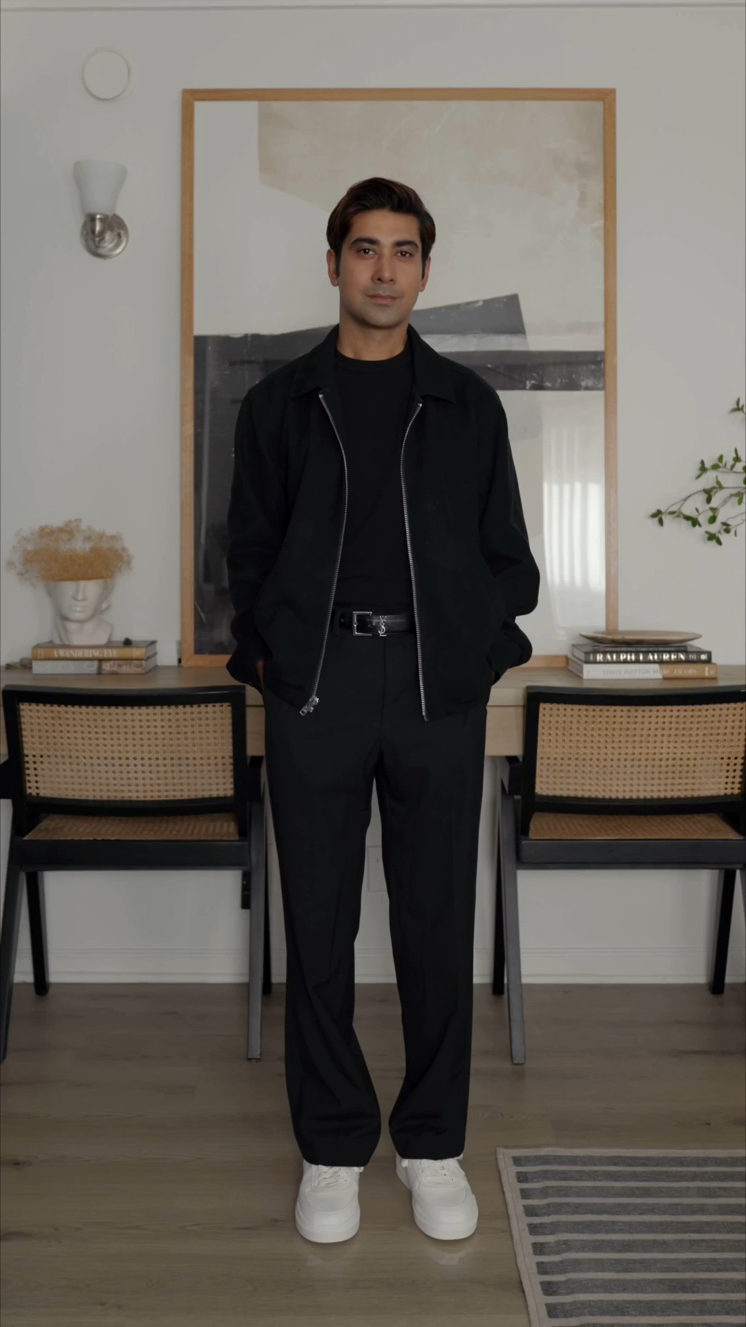 One monochrome base styled for Day to Night

#LTKootd #LTKgrwm #LTKMens
