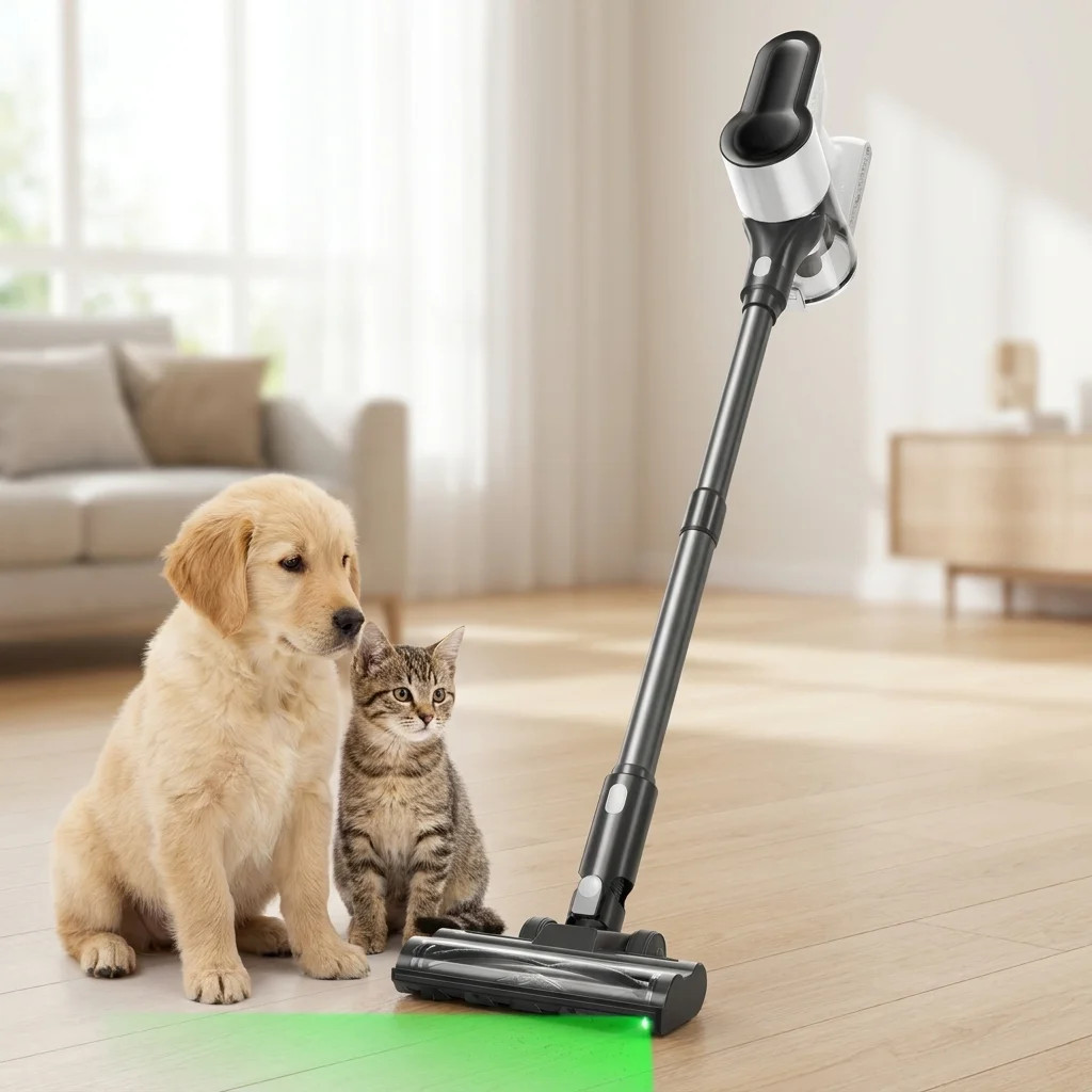 450W 40KPA Self-Standing Cordless Stick vacuum With Anti-Tangle Brush & 1.6L Dust Cup XCQ-F02 Lit... | Wayfair North America