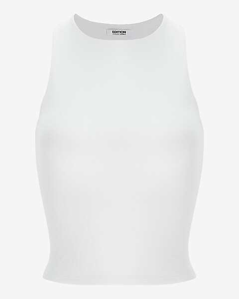 Conscious Edit Body Contour High Neck Cropped Tank | Express