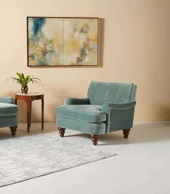 Channel-Tufted Occasional Chair | Anthropologie (US)