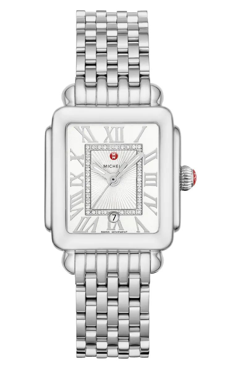 Deco Madison Diamond Dial Watch Head & Bracelet, 29mm x 31mm | Nordstrom