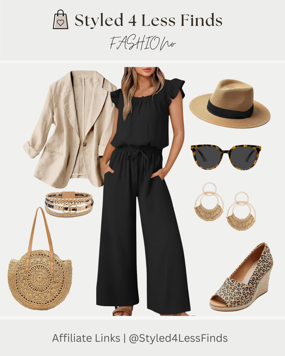 Vacation style, but make it effortless 

Easy, polished, and comfy enough to wear from travel day to dinner plans. This black jumpsuit is the ultimate vacation MVP—dress it up or down and you’re out the door.

Style tip: Add a lightweight neutral blazer for cooler evenings and instant polish. Finish with woven accessories + wedges to keep it chic but walkable  

 #LTKcanada #LTKtravel #LTKover50style