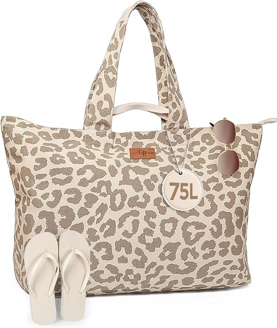 GLORIEROO Extra Large Beach Bag for Women - Sandproof Over-Size Carry On Beach Essentials Tote wi... | Amazon (US)