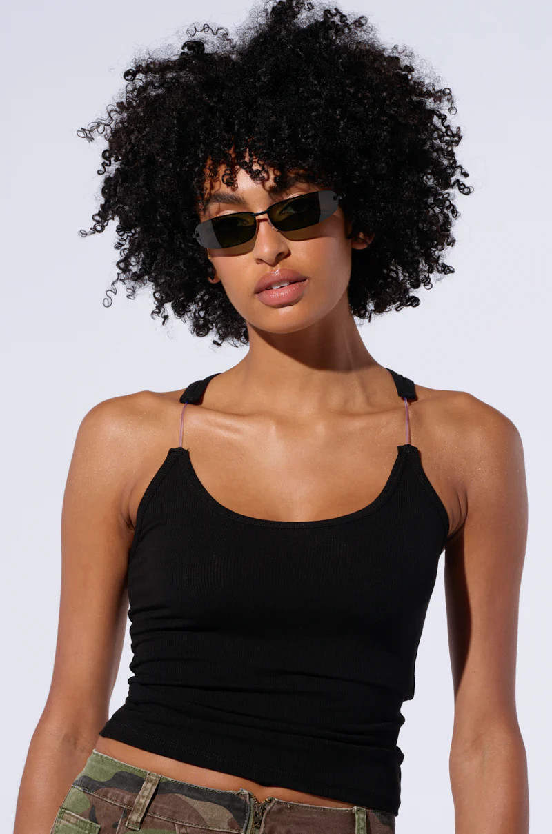 BAD HABIT STRAPPY TANK TOP IN BLACK | AKIRA