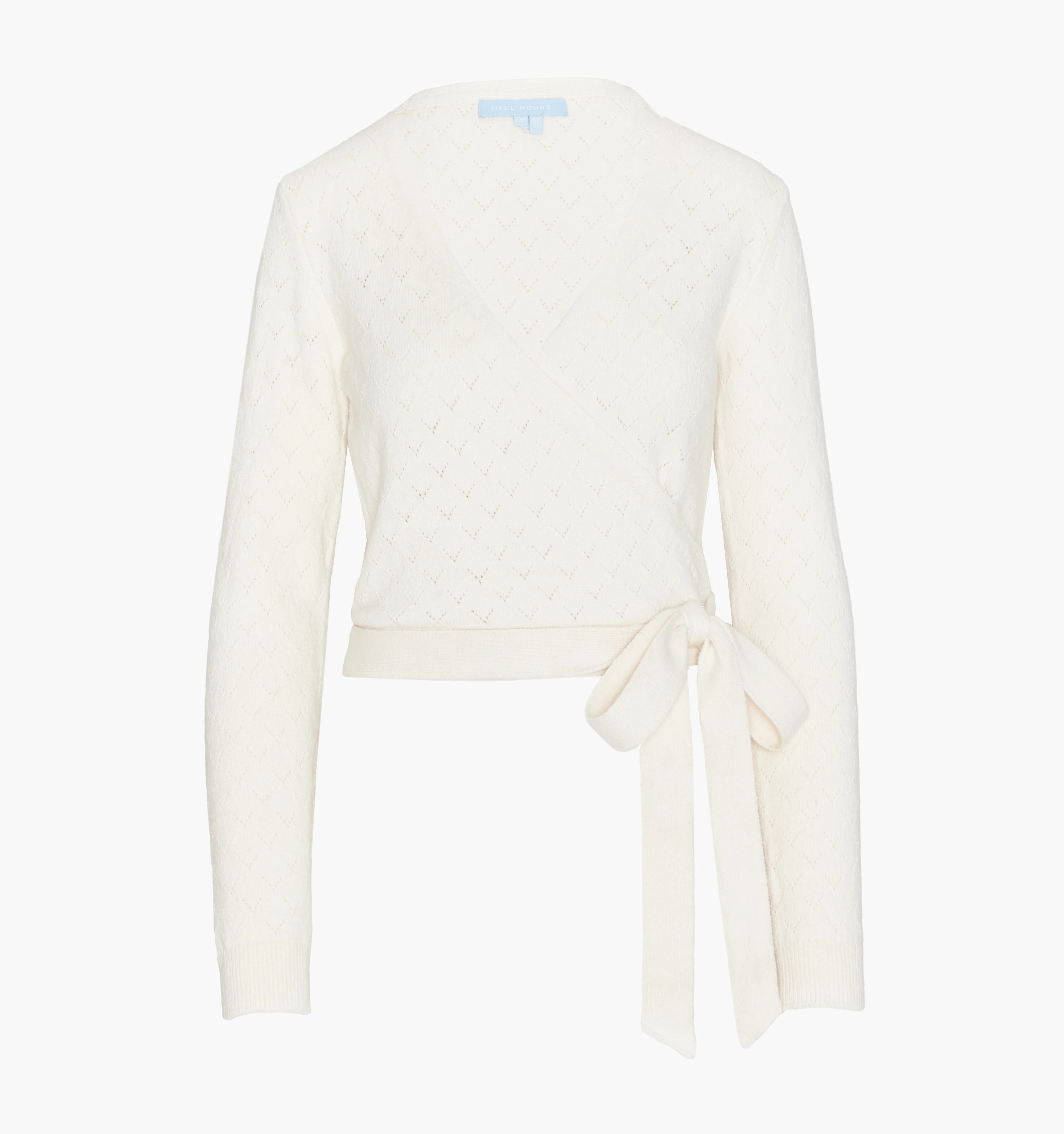 The Deirdre Wrap Sweater | Ivory Pointelle / S | Hill House Home | Hill House Home US