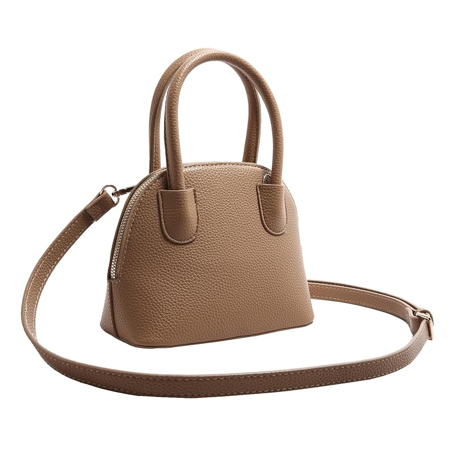 Small Handbag for Women - Mini Crossbody Purse Trendy Cute Vegan Leather Satchel Bag with Detacha... | Amazon (US)