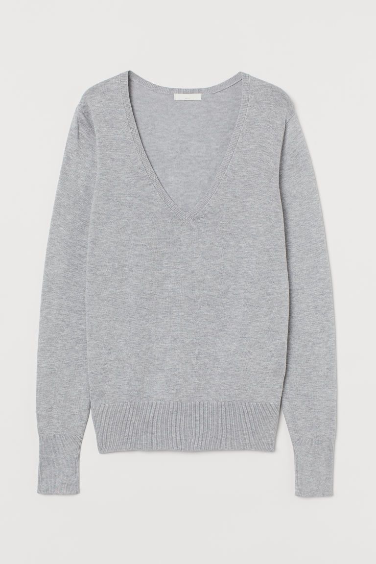 H & M - Fine-knit Sweater - Gray | H&M (US + CA)