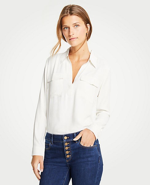 Slim Camp Shirt | Ann Taylor (US)