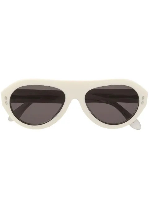 Isabel Marant Eyewear  Tinted engraved-logo Sunglasses - Farfetch | Farfetch Global