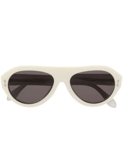 Isabel Marant Eyewear  Tinted engraved-logo Sunglasses - Farfetch | Farfetch Global