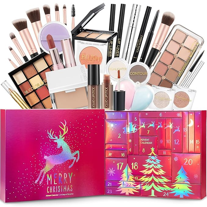 Makeup Advent Calendar 2025, 24 Days Advent Beauty Calendar for Adults Women Teen Girl Gifts Tren... | Amazon (US)