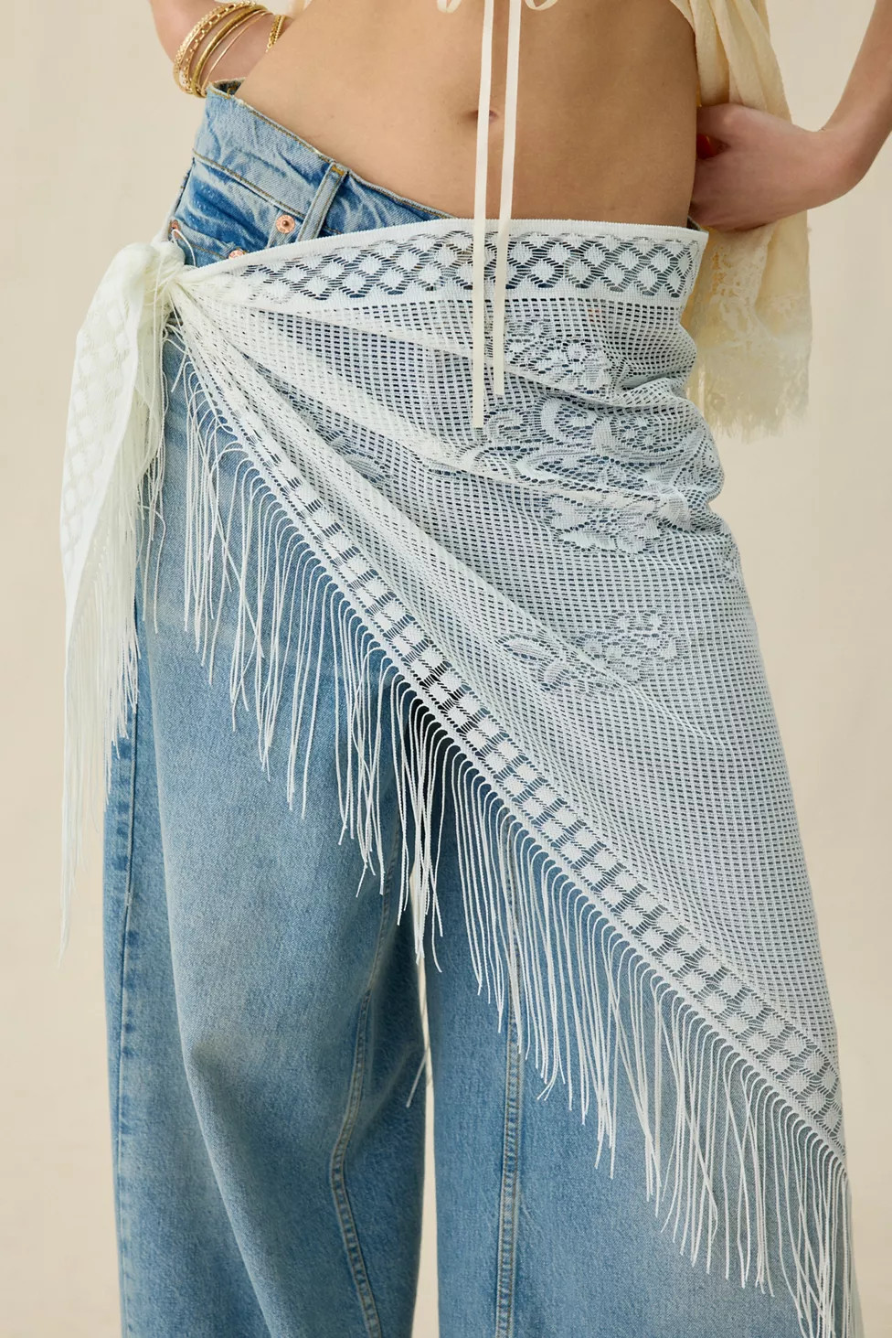 Lace Fringe Sarong | Urban Outfitters (US and RoW)