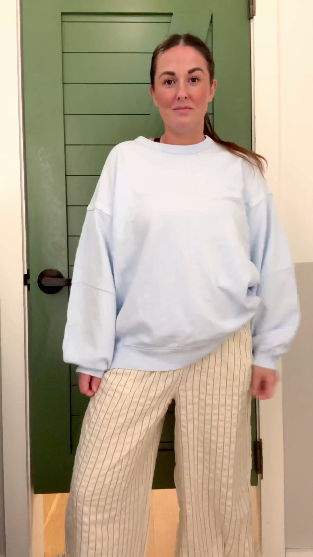 I sized up in these pants and they are wayyy too big. But so comfortable! If you are pregnant get your true size and if you are not I would size down! 

#LTKStyleTip #LTKBump #LTKSaleAlert