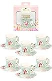 Talking Tables Truly Scrumptious Pack of 12 Vintage Floral Paper Afternoon Tea Party Cups Saucer Set | Amazon (US)