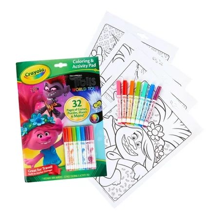 Crayola Trolls 2 Color/sticker Book | Walmart (US)