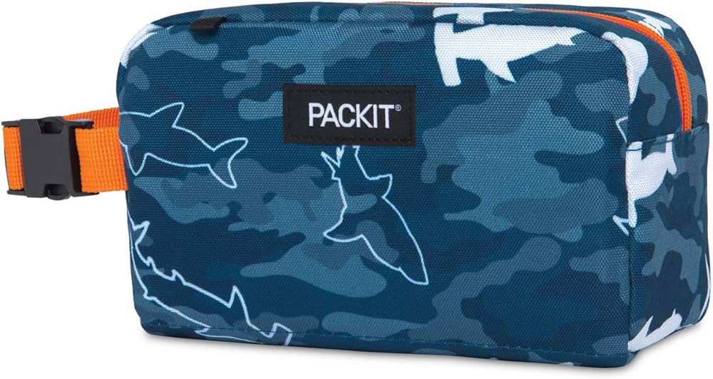 PackIt Freezable Snack Box, Camo Shark, Built with EcoFreeze Technology, Collapsible, Reusable, Z... | Amazon (US)