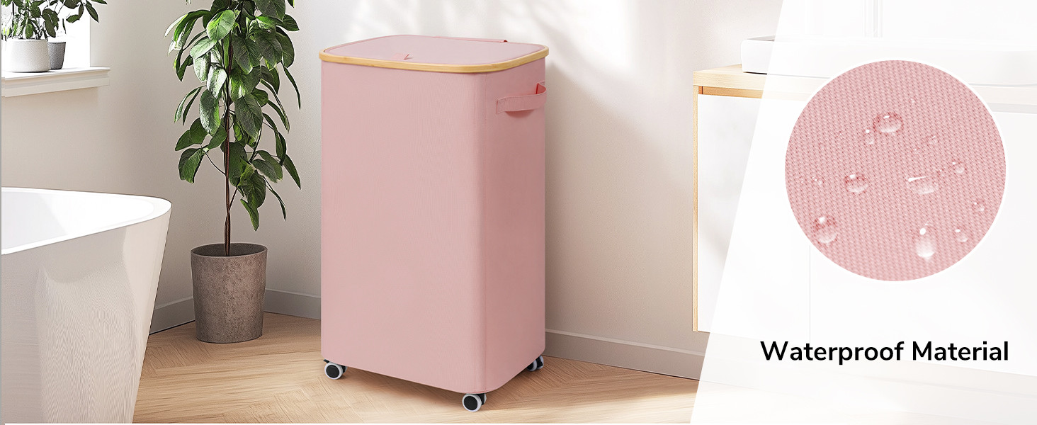 Amazon.com: Goodpick Laundry Basket with Wheels, Collapsible Clothes Hampers with Removable Laund... | Amazon (US)