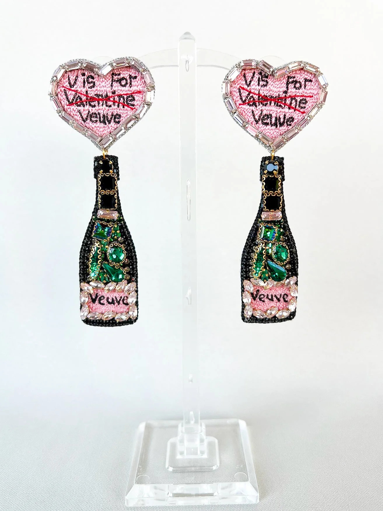 V is For Veuve Earrings | Dos Femmes, LLC