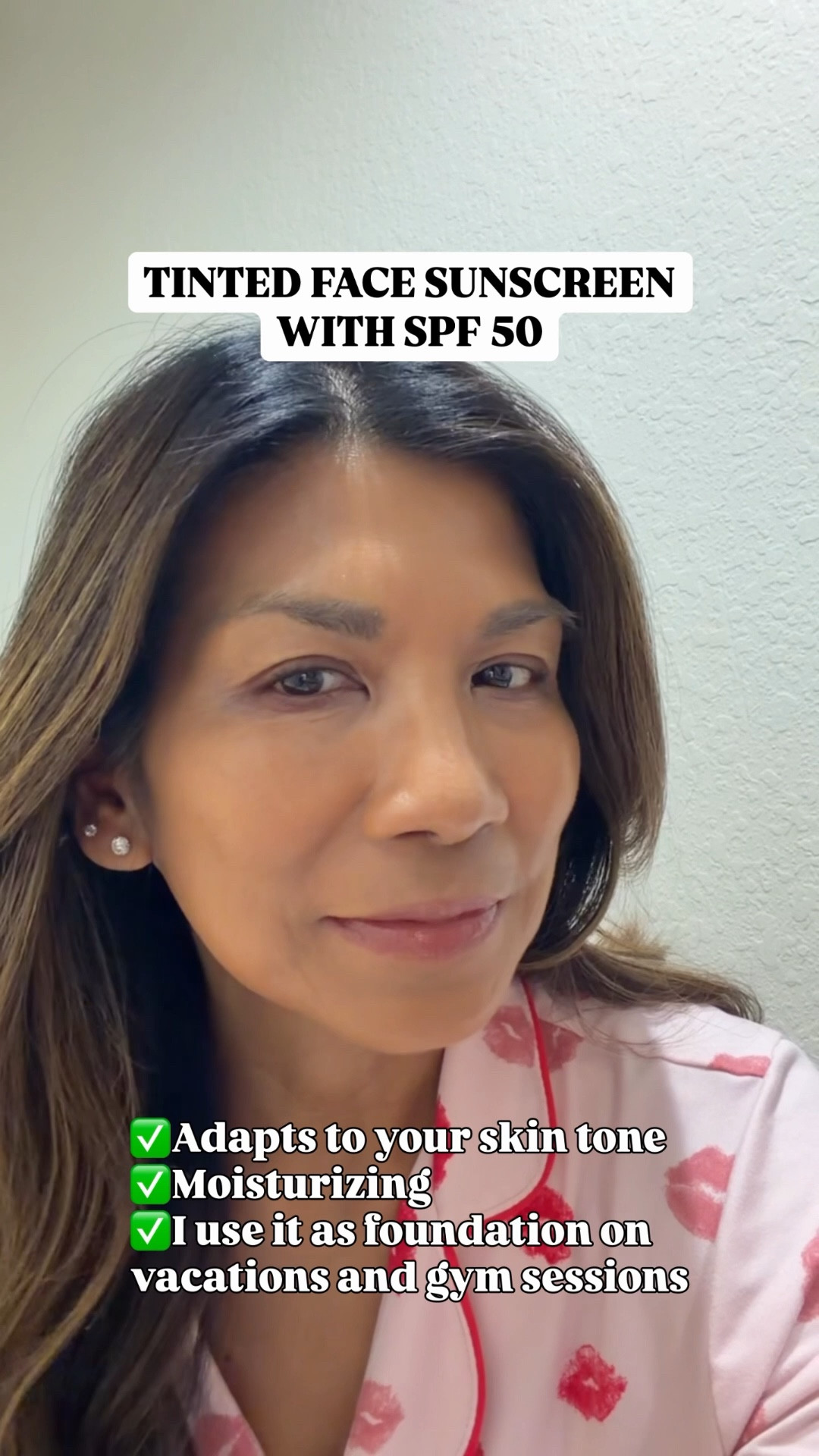 Face tint with SPF 50! Adapts to your  skin tone. In Tan.
Eye color corrector with SPF in Tan. 
Valentine pajamas in small tts

#LTKOver40 #LTKBeauty #LTKPetite