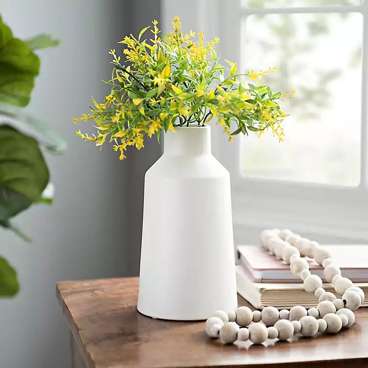 White Modern Ceramic Vase | Kirkland's Home