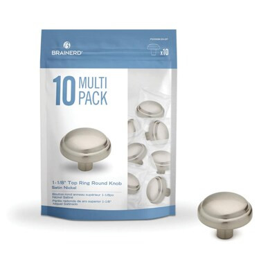 Brainerd Top Ring 1.16-in Satin Nickel Round Transitional Cabinet Knob (10-Pack) Lowes.com | Lowe's